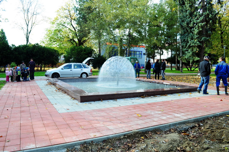 Fontána v parku Nové Mesto nad Váhom
